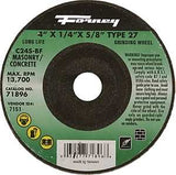 Forney 71896 Grinding Wheel, 4 in Dia, 1/4 in Thick, 5/8 in Arbor, 24 Grit, Coarse, Silicone Carbide Abrasive