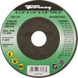 Forney 71897 Grinding Wheel, 4-1/2 in Dia, 1/4 in Thick, 7/8 in Arbor, 24 Grit, Coarse, Silicon Carbide Abrasive