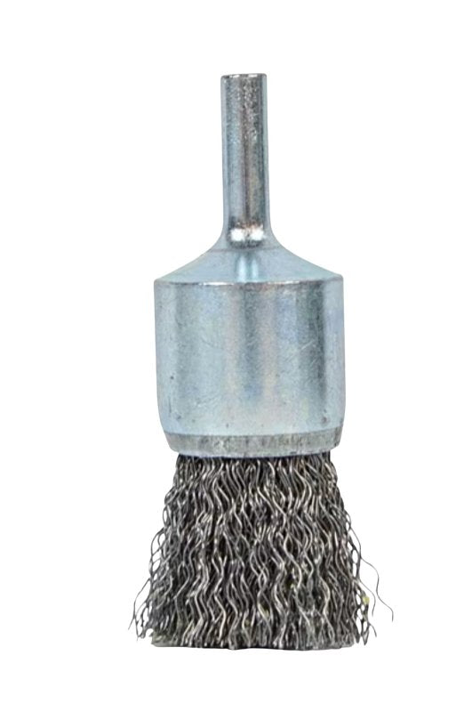 Forney 72737 Wire End Brush, 1 in Dia, 0.012 in Dia Bristle, Steel Bristle