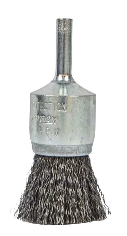 Forney 72738 Wire End Brush, 1 in Dia, 0.008 in Dia Bristle, Steel Bristle