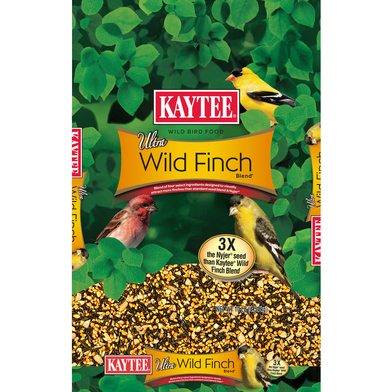Kaytee Ultra Wild Finch Blend Songbird Niger Seed Wild Bird Food 10 lb, Pack of 4