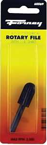 Forney 60069 Cylindrical Rotary File with Rounded End, 1/2 in Dia Cutting, 1/4 in Dia Shank, Steel