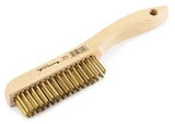 Forney 70519 Scratch Brush, 0.012 in L Trim, Brass Bristle, 10-1/4 in OAL