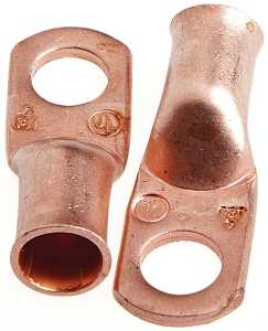 Forney 60092 Series Cable Lug, For: #4 Cable, 5/16 in Stud, #4 Wire, Copper