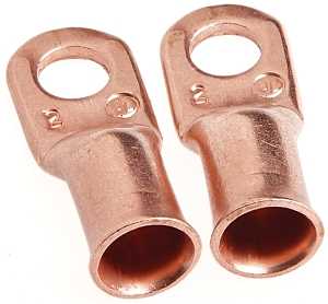 Forney 60094 Series Cable Lug, For: #2 Cable, 5/16 in Stud, #2 Wire, Copper