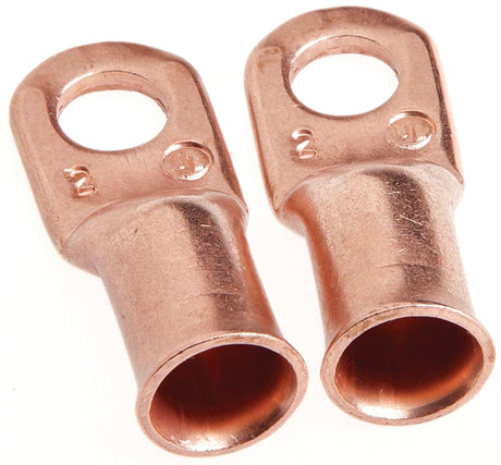 Forney 60094 Series Cable Lug, For: #2 Cable, 5/16 in Stud, #2 Wire, Copper