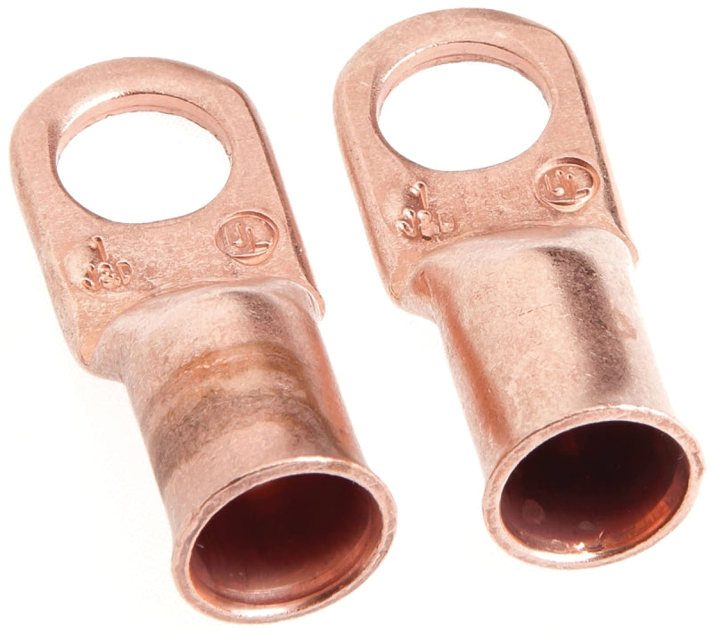 Forney 60095 Series Cable Lug, For: #1 Cable, 3/8 in Stud, #1 Wire, Copper
