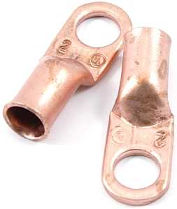 Forney 60105 Series Cable Lug, For: #2 Cable, 3/8 in Stud, #2 Wire, Copper, 2/CD