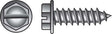 HILLMAN No. 6 X 1/2 in. L Slotted Hex Head Sheet Metal Screws 100 pk