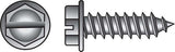 HILLMAN No. 6 X 1/2 in. L Slotted Hex Head Sheet Metal Screws 100 pk