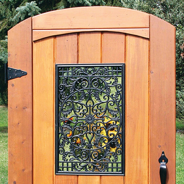 Nuvo Iron ACW61 Series Gate Fence Insert, 15 x 24 in Dimensions, Rectangular, Aluminum, Black