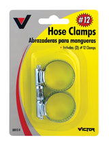 Victor 1/2 in. 1-1/4 in. SAE 12 Silver Hose Clamp Stainless Steel Band