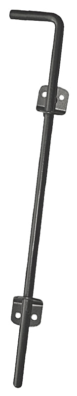 Nuvo Iron CBW Series Cane Bolt, 18 in L, Steel, Black, Powdered