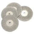 Forney 60249 4-Piece Diamond Cut-Off Wheel, 3/4 in Dia, 1 in Thick, 1/8 in Arbor
