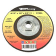Forney 71818 Grinding Wheel, 4-1/2 in Dia, 1/8 in Thick, 5/8 in Arbor, 24 Grit, Coarse, Aluminum Oxide Abrasive