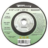 Forney 71888 Grinding Wheel, 4-1/2 in Dia, 1/4 in Thick, 5/8-11 Arbor, C24S-BF Grit, Silicon Carbide Abrasive