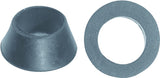 Danco 38807B Cone Faucet Washer, 1/2 in ID x 7/8 in OD Dia, 3/8 in Thick, Rubber, For: 1/2 in OD Tubing into Ballcock, Pack of 5