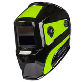 Forney Easy Weld Velocity Series 55732 ADF Welding Helmet, 3-Point Ratchet Harness Headgear, UV/IR Lens, Black/Green
