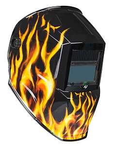 Forney Scorch Series 55859 ADF Welding Helmet, 5-Point Ratchet Harness Headgear, UV/IR Lens, 3.62 x 1.65 in Viewing