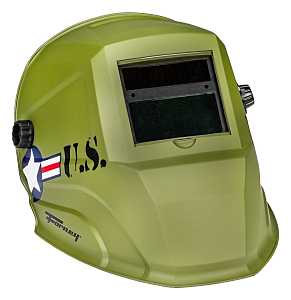 Forney Valor Series 55861 ADF Welding Helmet, Dual Crown Strap Headgear, UV/IR Lens, 3.62 x 1.65 in Viewing, Olive