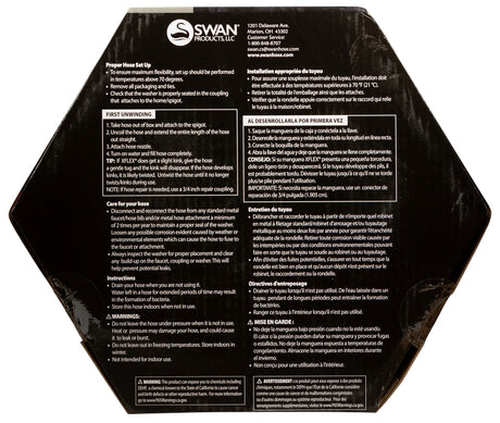 Swan XFlex PRO Series CSNXFP34050 Garden Hose, 3/4 in, 50 ft L, Male x Female, Polyester, Red