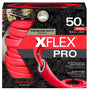 Swan XFlex PRO Series CSNXFP34050 Garden Hose, 3/4 in, 50 ft L, Male x Female, Polyester, Red