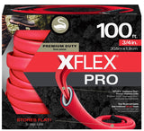 Swan XFlex PRO Series CSNXFP34100 Garden Hose, 3/4 in, 100 ft L, Male x Female, Polyester, Red