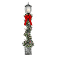 Puleo Asia Limited 301-LPG-70F5LW05 Glittery Lamp Post Yard Decor, 20 in L, 20 in W, Metal/PVC, White, LED