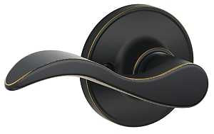 Schlage J Series J170SEV716LH Left Hand Dummy Lever, Mechanical Lock, Aged Bronze, Metal, Left Hand, Residential