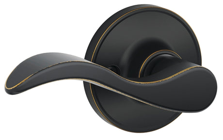 Schlage J Series J170SEV716LH Left Hand Dummy Lever, Mechanical Lock, Aged Bronze, Metal, Left Hand, Residential