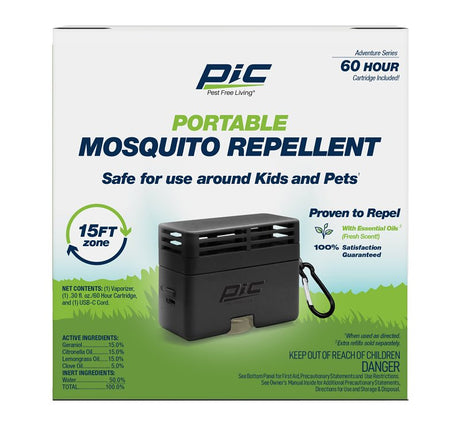 PIC PIC-GO Portable Mosquito Botanical Repellent, Cartridge Refill, 60 hr Refill