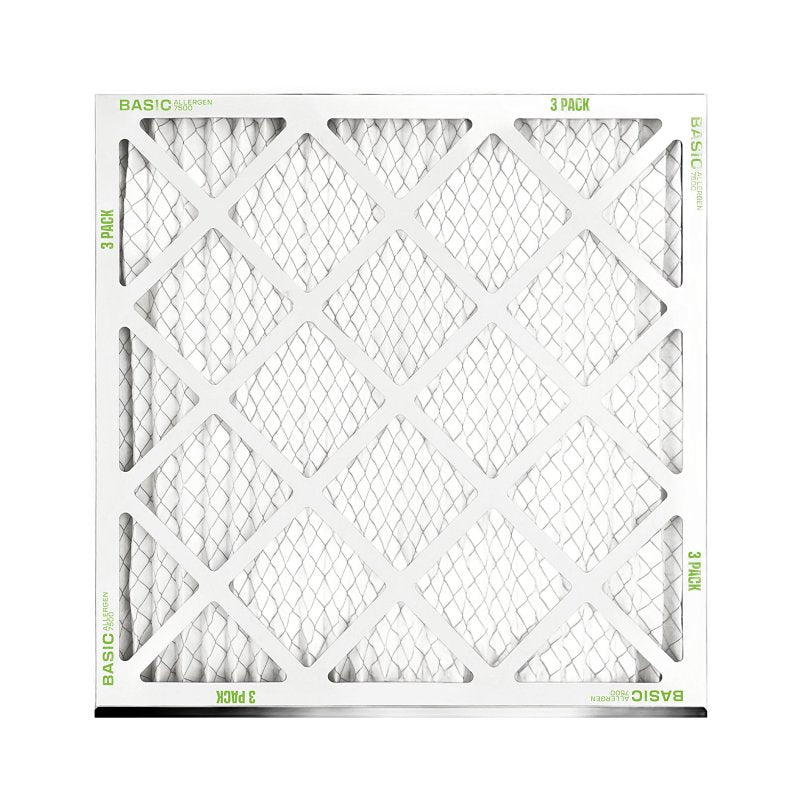 BestAir B1-2020-8-3VP4 Air Filter, 20 in L, 20 in W, 8 MERV, Pack of 4