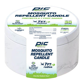 PIC MRC Mosquito Repellent Candle, Gray/White, Summer, 11 oz, Pack of 6