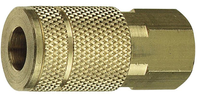 Tru-Flate 75222 Coupler, 1/4 in, FNPT, Brass