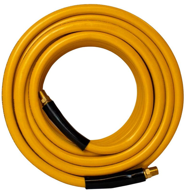 Forney 75411 Air Hose, 3/8 in ID, 1/4 in OD, 50 ft L, MNPT, 300 psi Pressure, PVC, Yellow