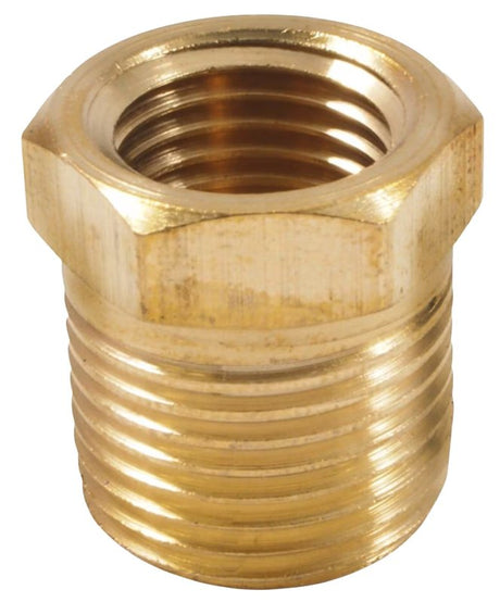 Forney 75535 Pipe Bushing, 1/4 x 3/8 in, FNPT x MNPT, Brass