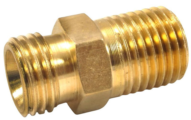 Forney 75537 Ball End Pipe Adapter with Ball Socket, 1/4 in, MNPT x MNPS, Brass