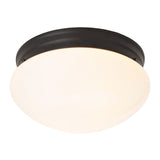 Boston Harbor OG24008 Ceiling Light, 120 V, 2-Lamp, CFL, Incandescent, LED Lamp, Metal Fixture, Matte Black Fixture