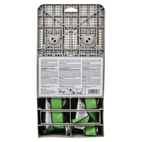 Keeper 1.25 in. W X 16 ft. L Green Tie Down w/Ratchet 1000 lb 2 pk