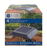 Boston Harbor 26084 Solar Deck Light, NI-Mh Battery, AA Battery, 2-Lamp, Stainless Steel and Plastic Fixture