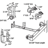Prime-Line R7137 Drawer Track Kit, Galvanized Steel, Silver