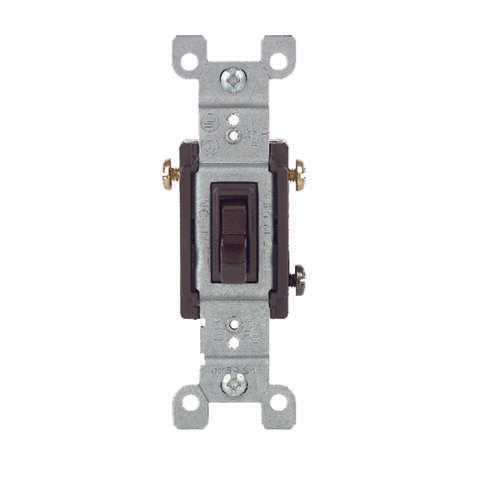 Leviton 15 amps Toggle Switch Brown 1 pk