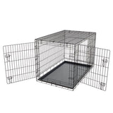 Pet Essentials Medium Steel Dog Crate Black 26 in. H X 24 in. W X 36 in. D