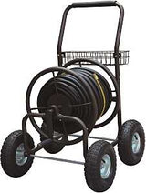 Landscapers Select TC4719A Hose Reel Cart, 250 ft L Hose, Manual Crank Winding, Steel