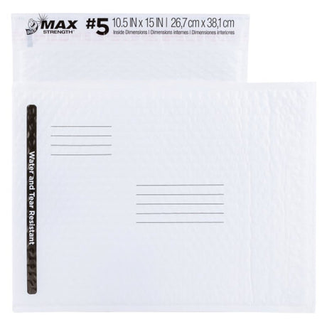 Duck Max Strength 288118 #5 Bubble Mailer, #5, White, Self-Seal