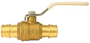 Apollo EPXV34 Ball Valve, 3/4 in Connection, Barb, 200 psi Pressure, Quarter-Turn Lever Actuator, Brass Body