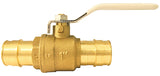 Apollo EPXV1 Ball Valve, 1 in Connection, Barb, 200 psi Pressure, Quarter-Turn Lever Actuator, Brass Body