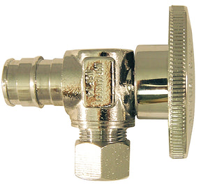 Apollo EPXVA1238C Angle Stop Valve, 1/2 x 3/8 in Connection, PEX x Compression, 200 psi Pressure, Brass Body