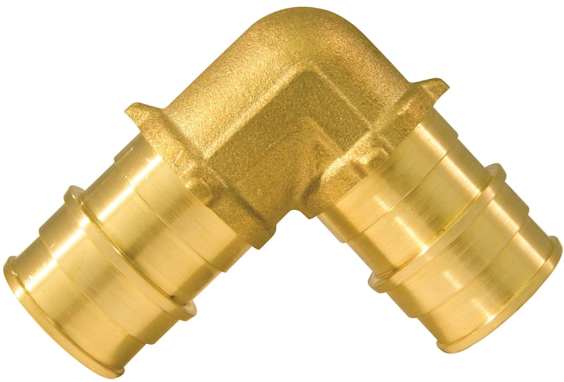 Apollo Valves ExpansionPEX Series EPXE3410PK Pipe Elbow, 3/4 in, Barb, 90 deg Angle, Brass, 200 psi Pressure