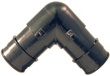 Apollo ExpansionPEX Series EPXPAE15PK Pipe Elbow, 1 in, Barb, PEX-A, 90 deg Angle, Poly Alloy, Black, 200 psi Pressure